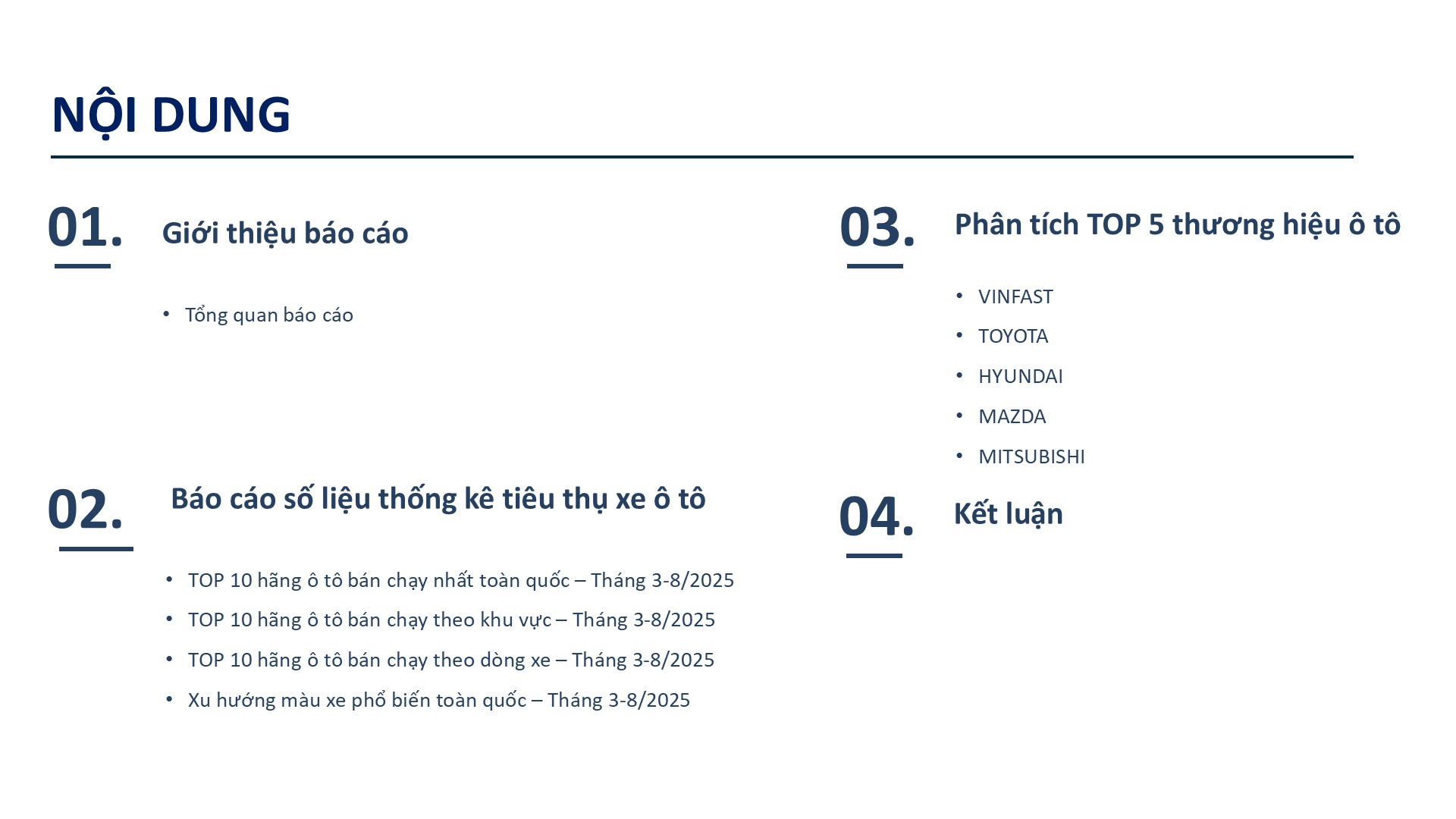 THỊ TRƯỜNG Ô TÔ VIỆT NAM 2025